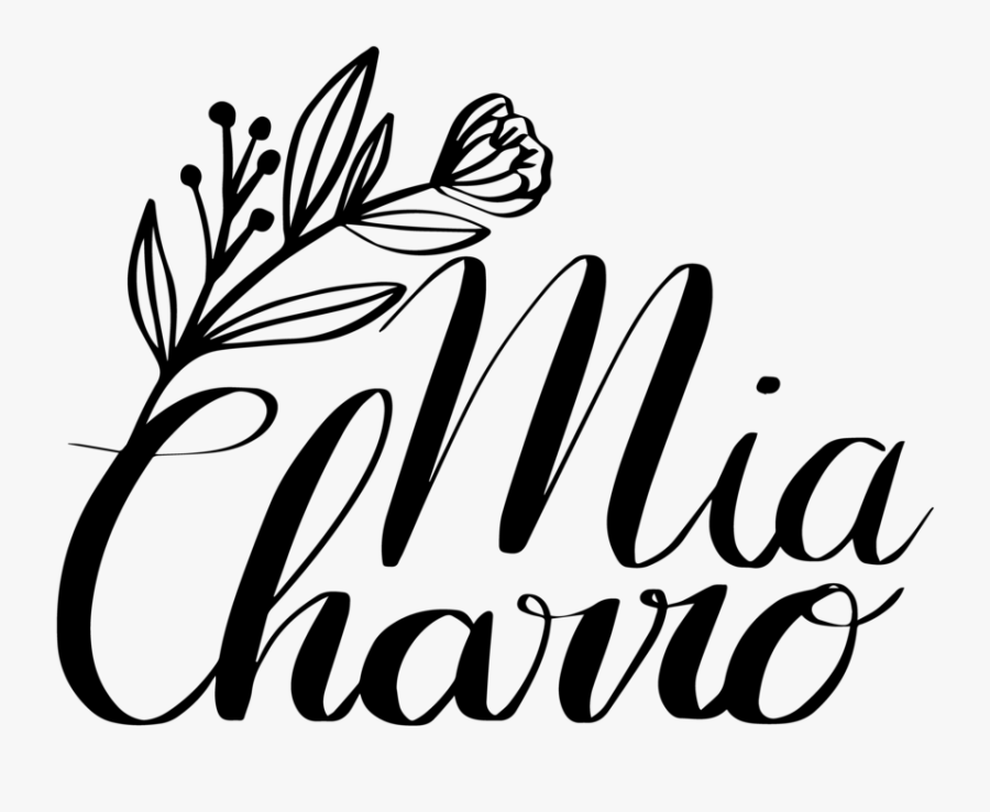 Transparent Charro Png - Mia In Fancy Writing, Transparent Clipart