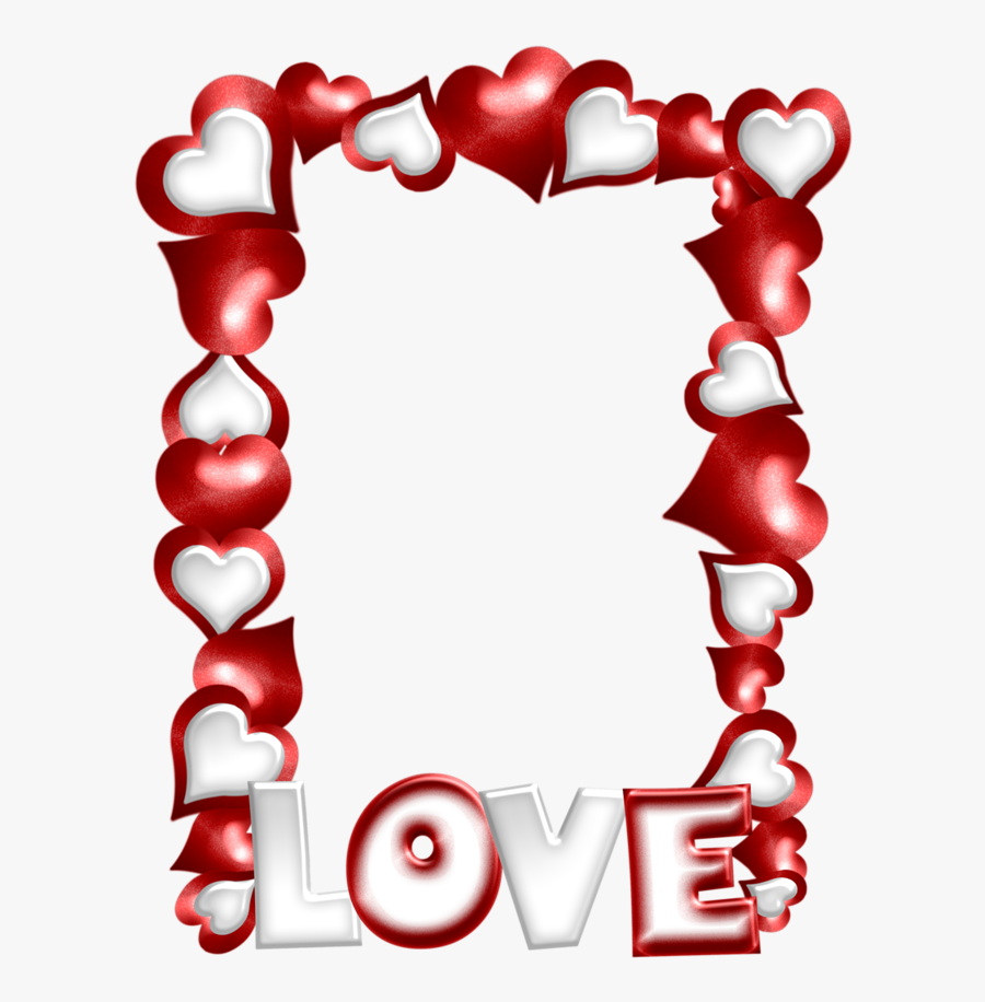 Cute Love Frame Png - Moldura Para Foto Png, Transparent Clipart
