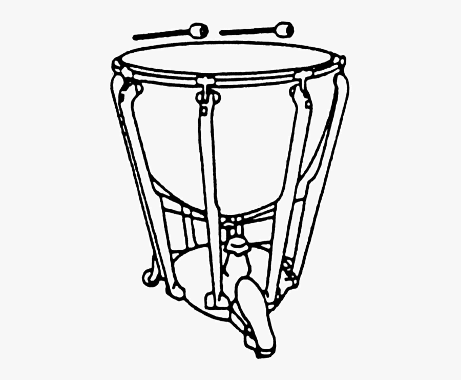 Transparent Free Drums Clipart - Timpani Colouring Page, Transparent Clipart