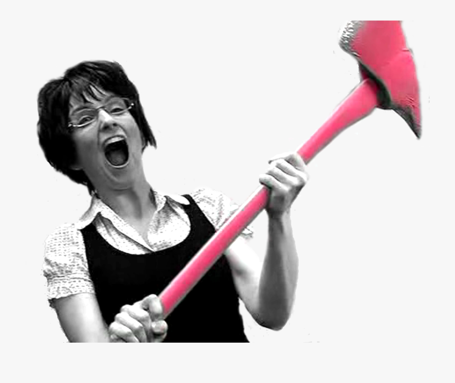 Persontina Fey With An Ax, From An Snl Commercial - Tina Fey Axe, Transparent Clipart