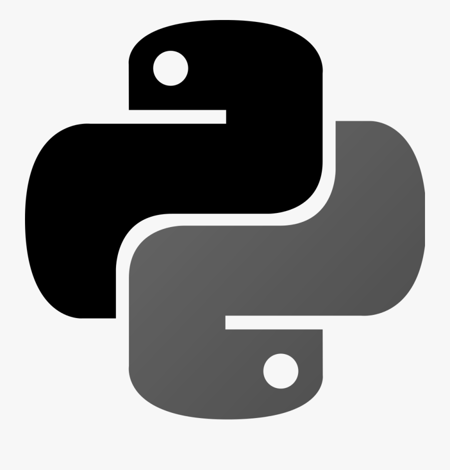 Python Logo Bw, Transparent Clipart