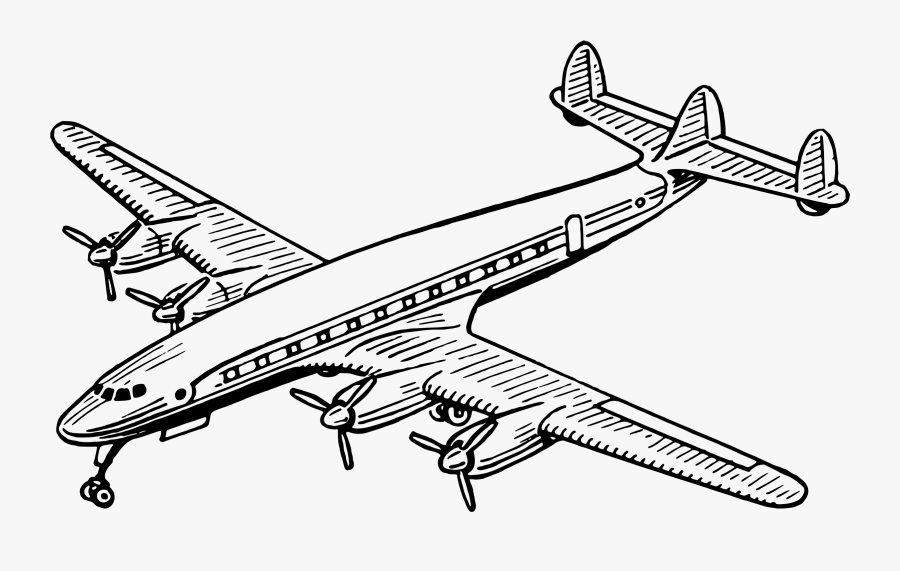 Transportation Clipart Aero Plane - Aircraft Black And White, Transparent Clipart