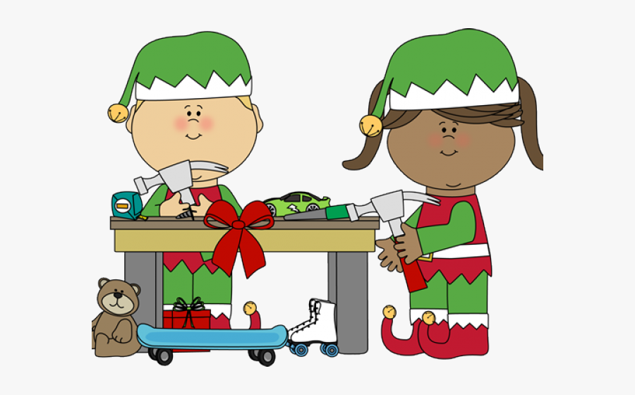 Elves Working In The Workshop, Transparent Clipart
