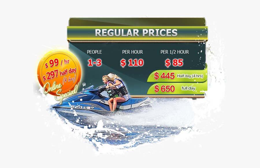 Click Here To Book Online - Jet Ski, Transparent Clipart