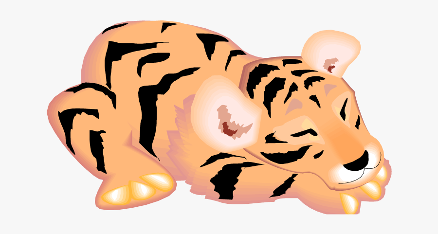 Sleeping Tiger Clip Art, Transparent Clipart