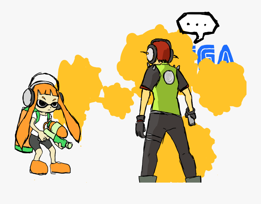 Ga Splatoon De Blob Jet Set Radio Yellow Cartoon Fictional - Jet Set Radio Inkling, Transparent Clipart