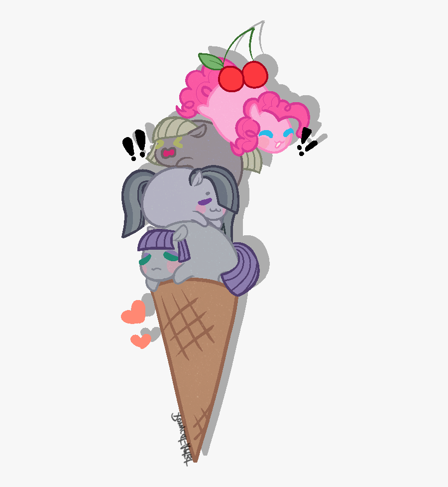 Ponycat-artist, Base Used, Blob Ponies, Cherry, Chubbie, - Ice Cream Cone, Transparent Clipart