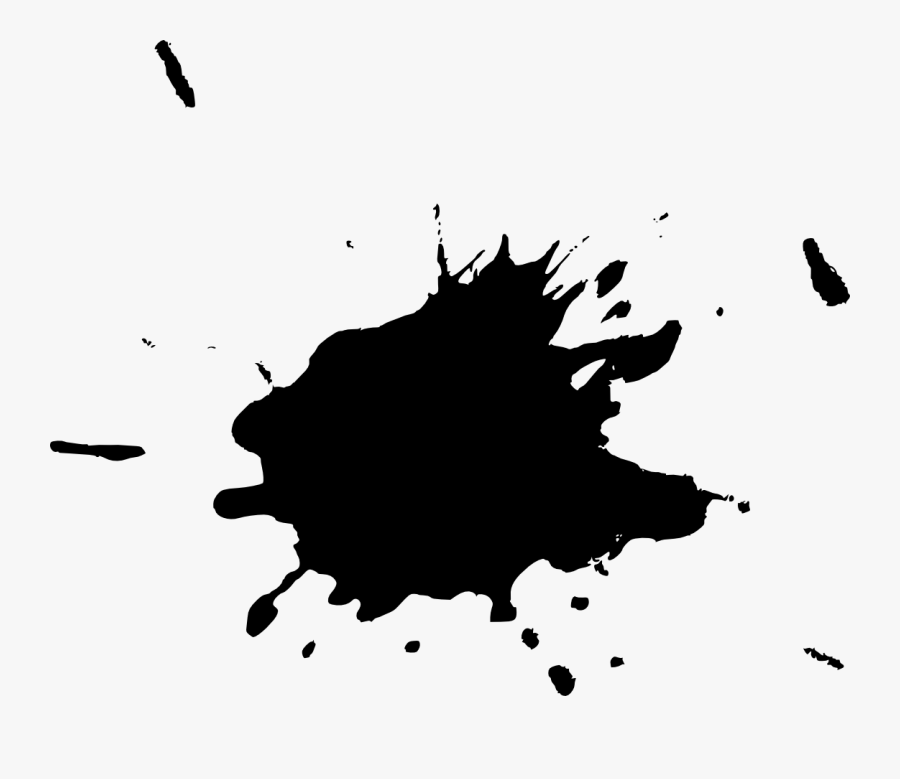 Transparent Paint Blob Png - Black Ink Splatter Free, Transparent Clipart