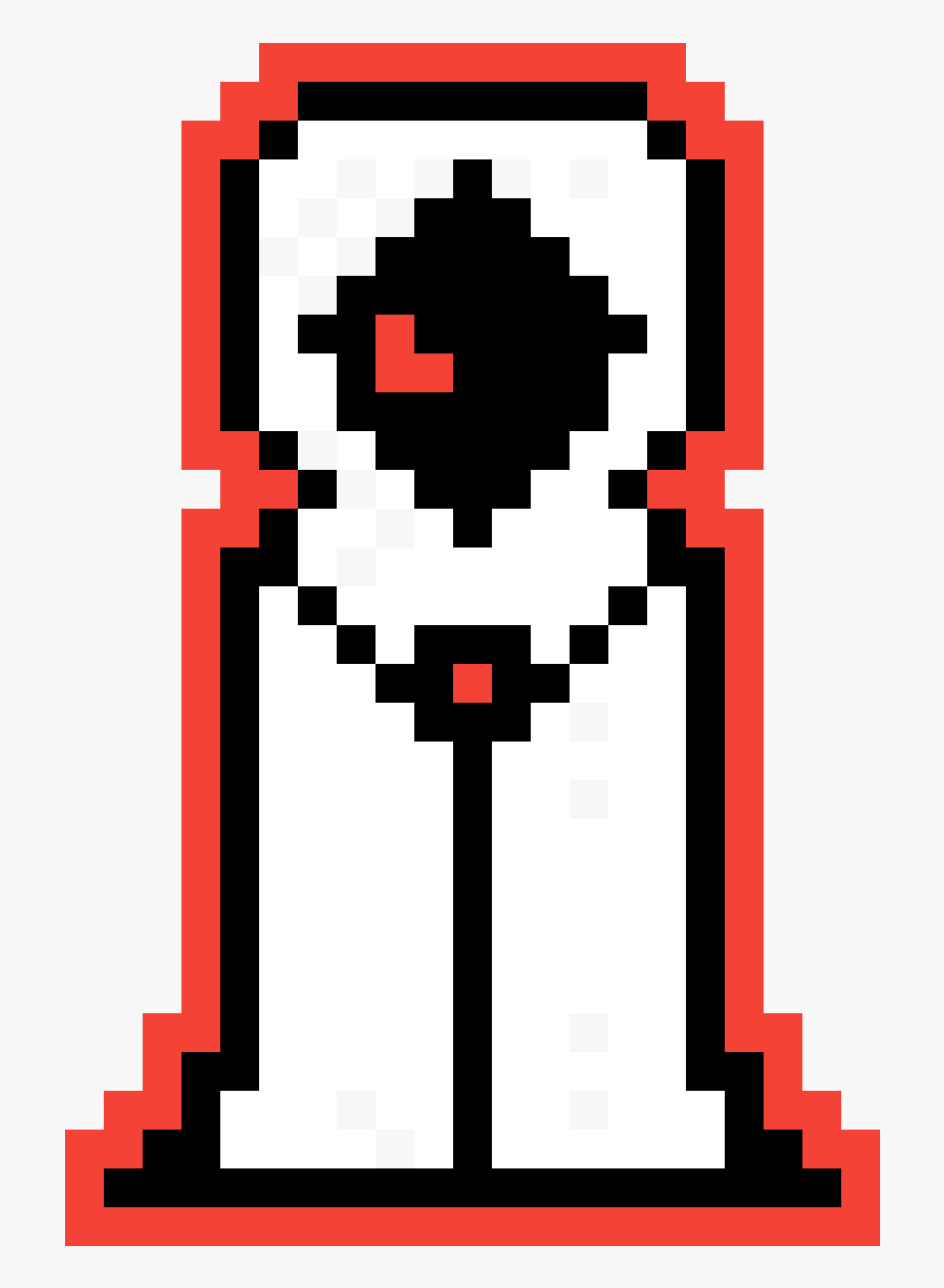 Black 8 Bit Heart, Transparent Clipart
