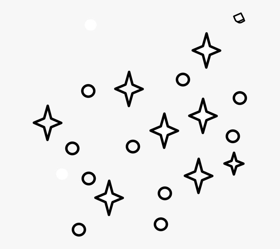Stars, Nasa, Space, Light, Night, Sky - Stars Clipart Black And White, Transparent Clipart