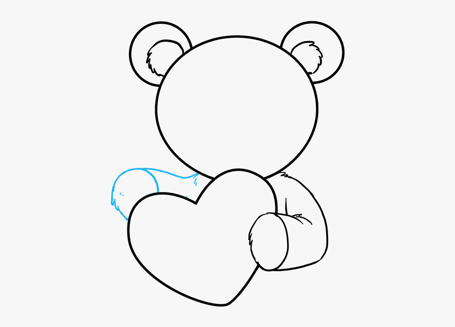 How To Draw Teddy Bear With Heart - Drawing Of Cartoon Teddy Bears, Transparent Clipart