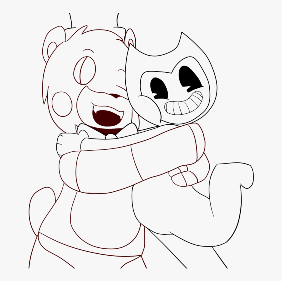 Freddy And Bendy Coloring Page - Bendy And The Ink Machine Coloring Pages, Transparent Clipart
