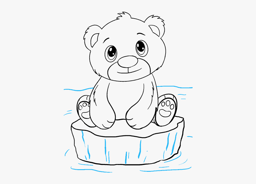 How To Draw A Polar Bear Cub In A Few Easy Steps - Drawing Of A Bear Easy, Transparent Clipart