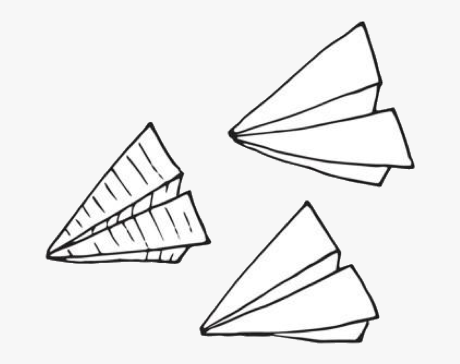 #plane #paper #paperplane #cute #aesthetic #white #tumblr - Black And White Aesthetic, Transparent Clipart