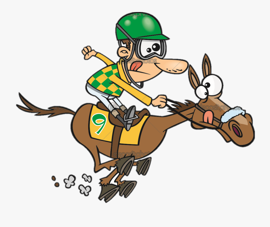 Race-night - Cartoon Horse Racing, Transparent Clipart