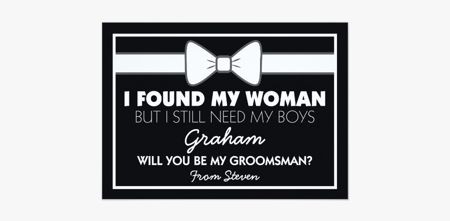 Clip Art Groomsman Invitation - Flag, Transparent Clipart