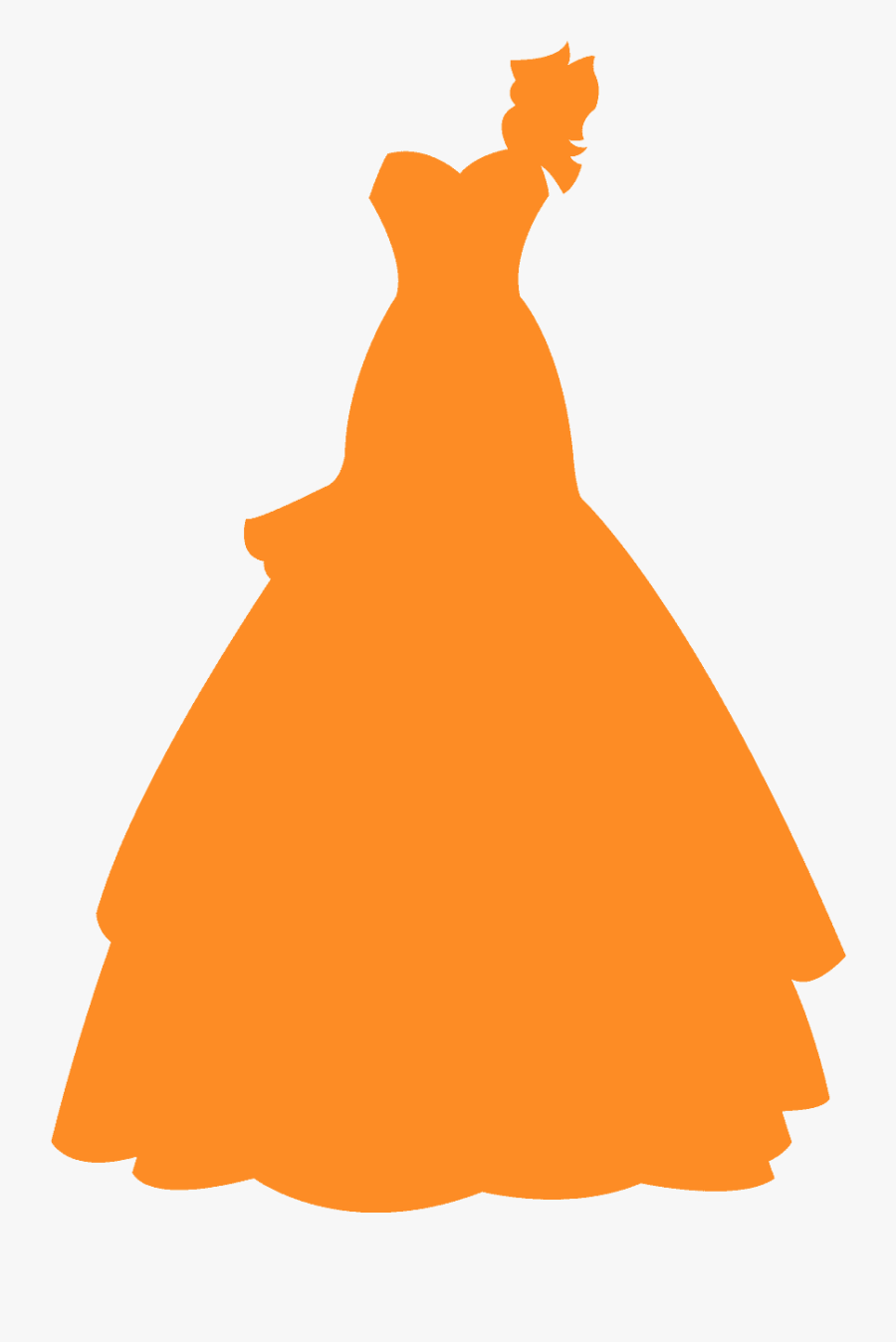 Black Wedding Dress Silhouette, Transparent Clipart