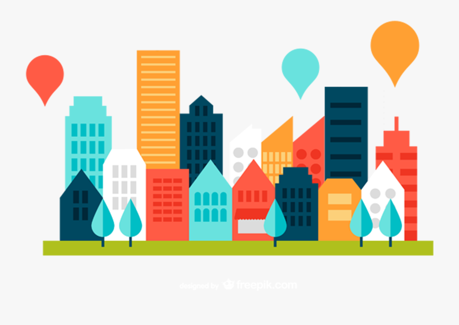 Cityscape Clipart Business Building - Cityscape Infographic, Transparent Clipart
