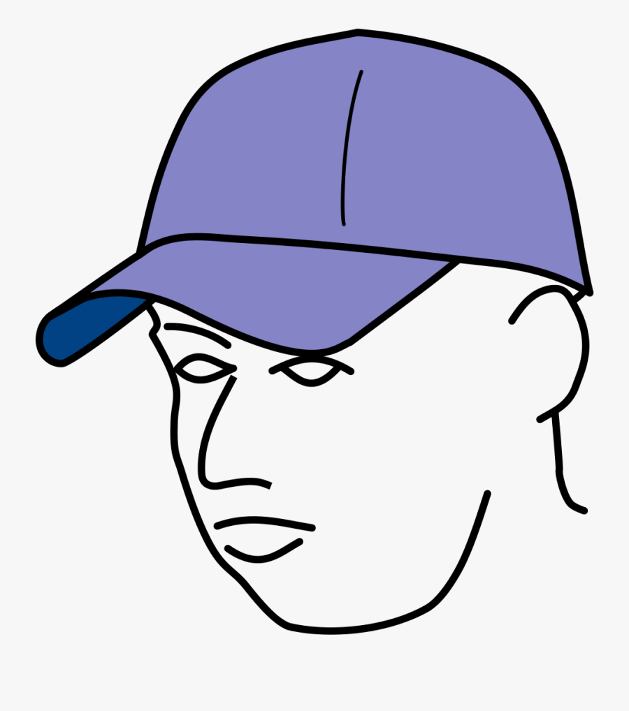 Baseball Cap - Cap On Head Drawing, Transparent Clipart
