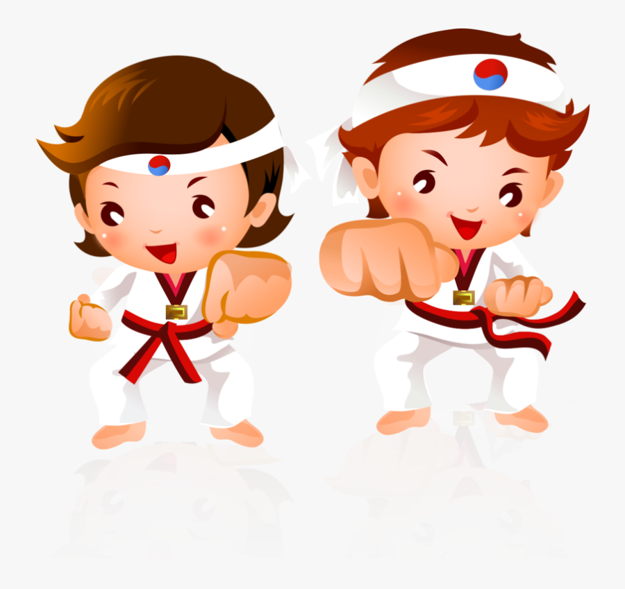 Taekwondo Martial Arts Karate Sport - Children Cartoon Taekwondo Png, Transparent Clipart