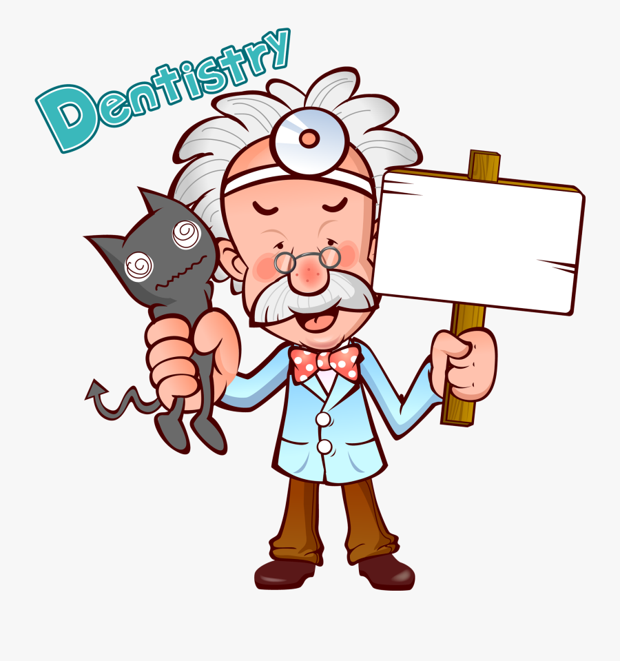 Physician Cartoon Illustration Old - Światowy Dzień Jamy Ustnej, Transparent Clipart