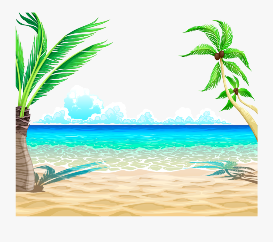 Transparent Sea Beach Clipart - 海灘 卡通, Transparent Clipart