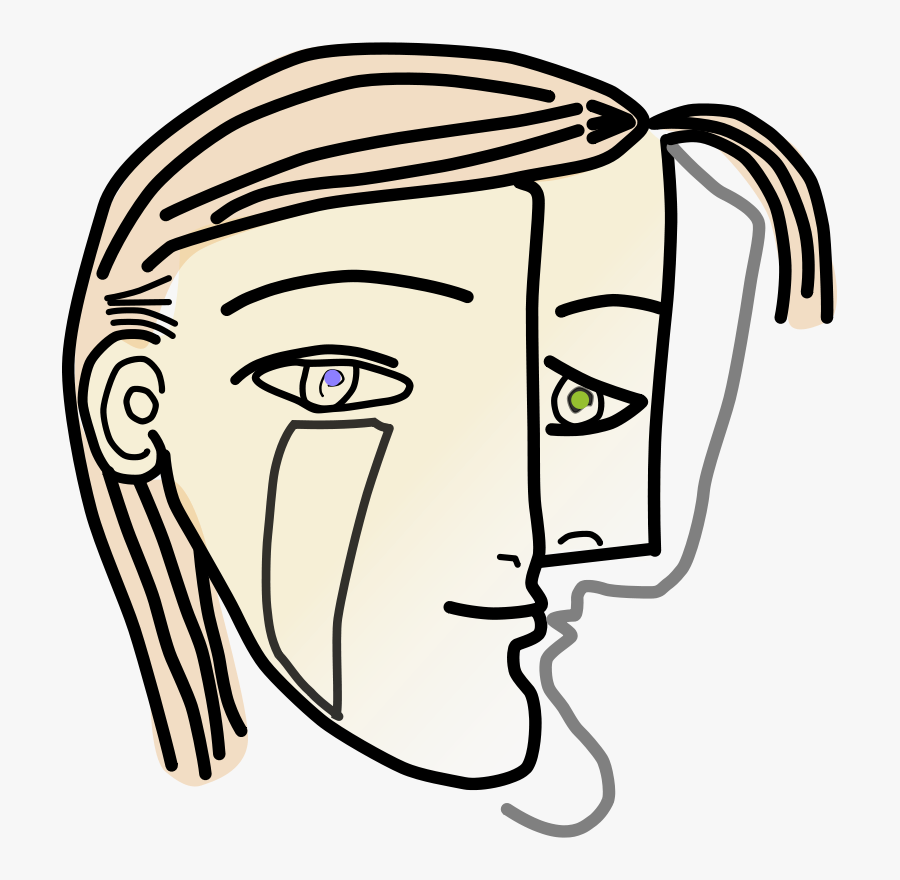 Cubist Woman Head - Cubism Clipart, Transparent Clipart