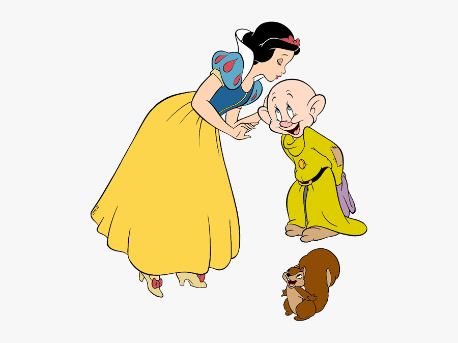 Sneezy Forehead Illustration Dopey Map Download Hd - Snow White Kissing Dopey, Transparent Clipart