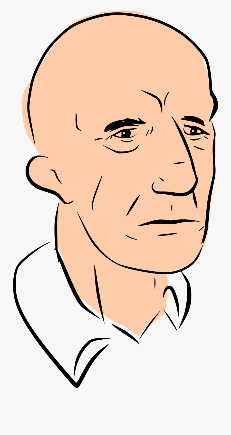 Clip Art Bald Man, Transparent Clipart