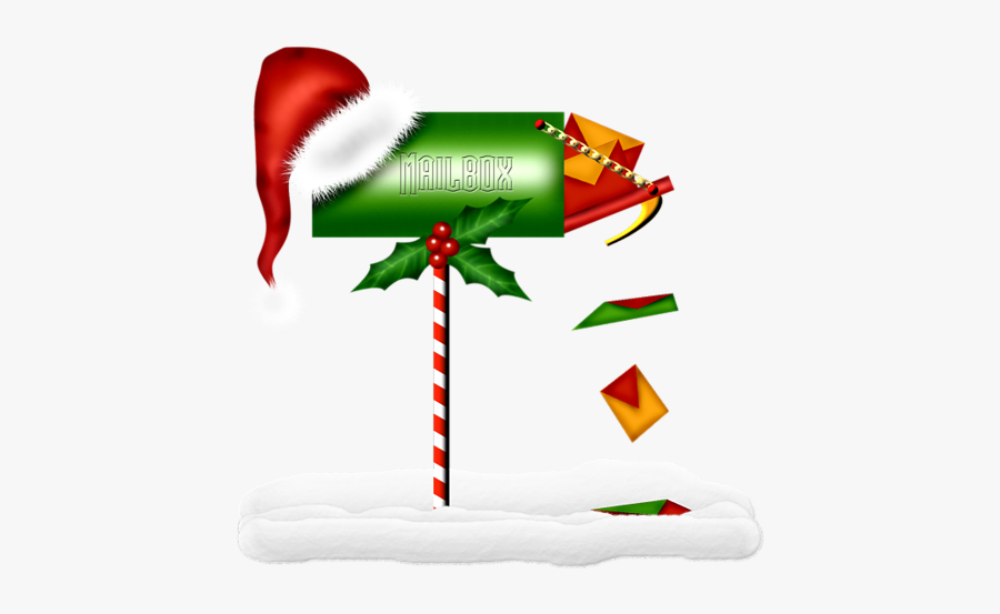 #christmas #mailbox #snow #presents #santahat #decoration, Transparent Clipart