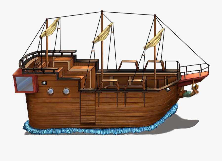 Pirate Ship Float - Junk, Transparent Clipart