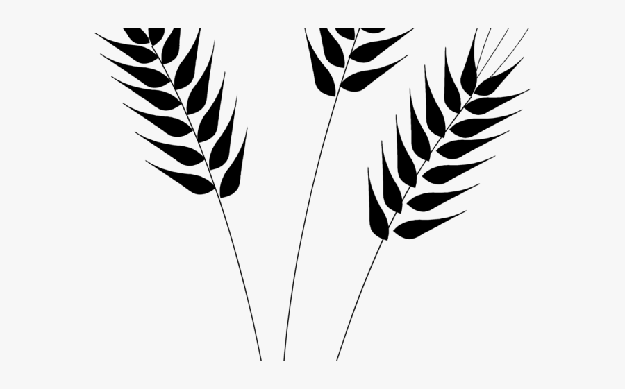 Stalk Clipart Rice - Wheat Black And White Clipart, Transparent Clipart