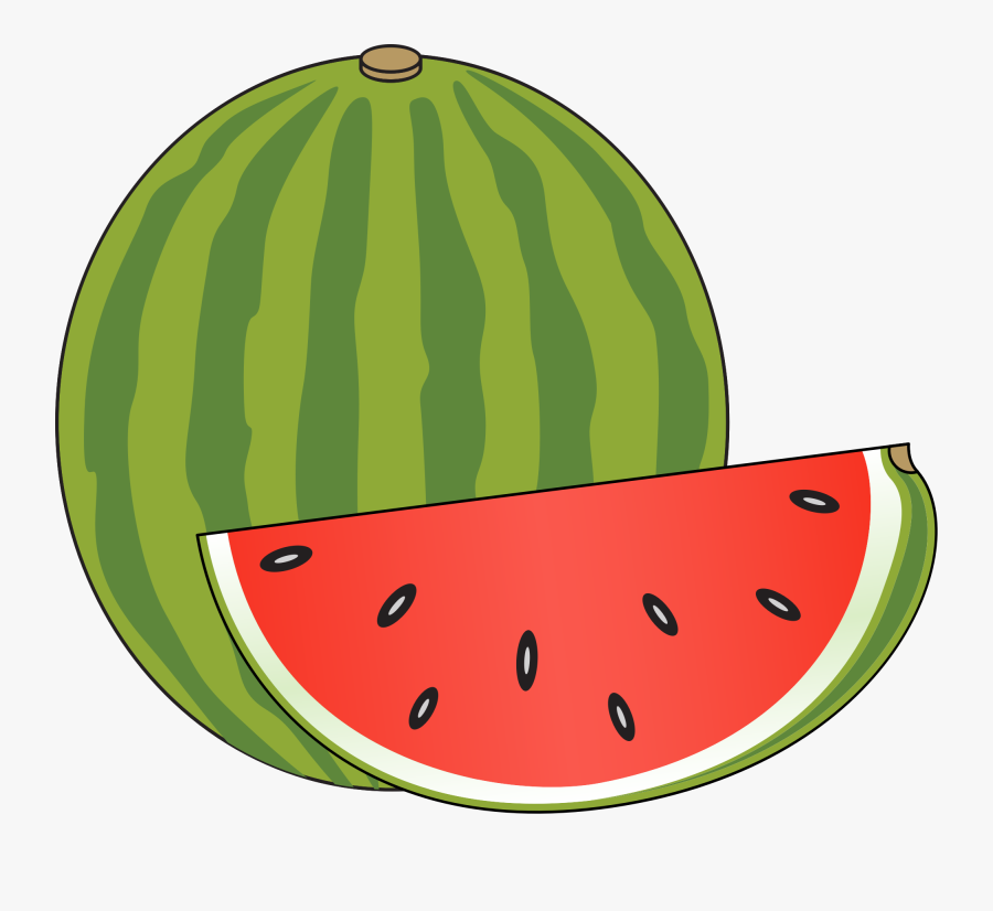 Clipart Black And White Library Vegetable Free On Dumielauxepices - Watermelon Clipart White Background, Transparent Clipart