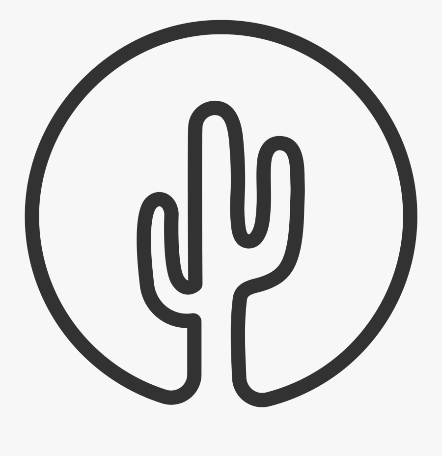 We Love Cactus Logo - Cactus Logo Black And White, Transparent Clipart