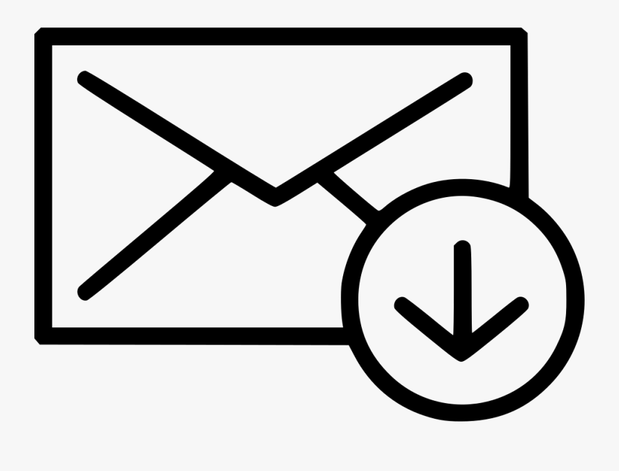 Message Arrow Down Comments - Open Love Letter Icon Png, Transparent Clipart