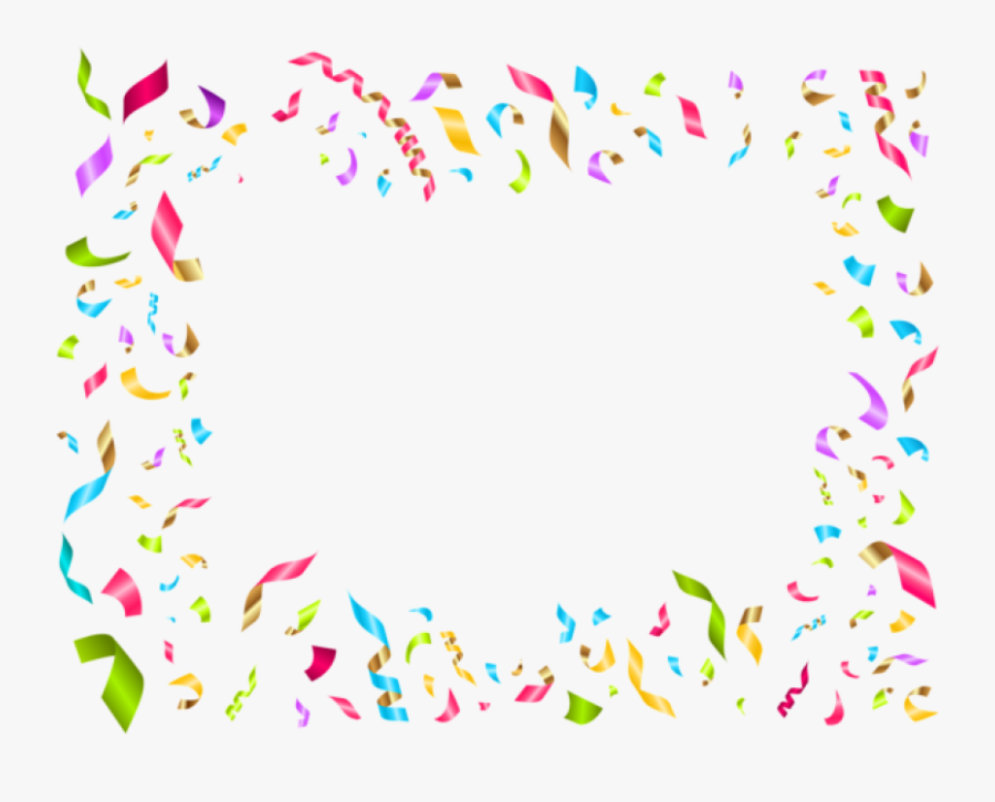 Confetti Birthday Party Background, Transparent Clipart