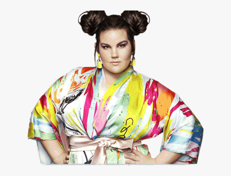 Netta In Colourful Kimono - Netta Barzilai Png, Transparent Clipart