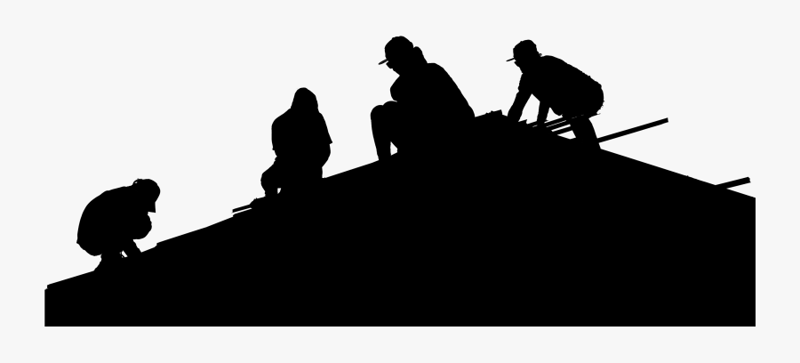 Transparent Construction Worker Silhouette Png - Roofer, Transparent Clipart