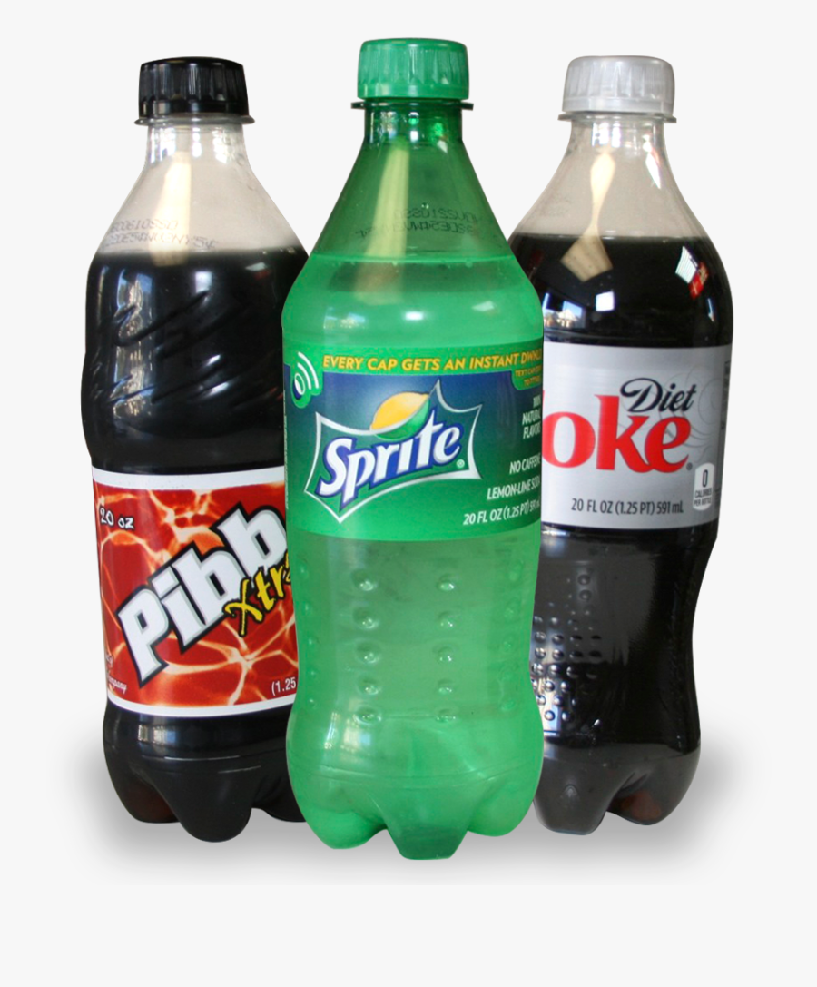 20oz Bottles Mr Pibb Sprite Diet Coke - Coca-cola, Transparent Clipart