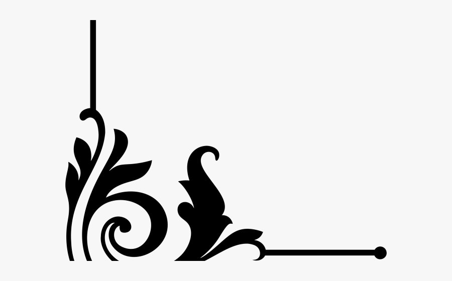 Ornamental Clipart Corner - Corner Ornament Vector Png, Transparent Clipart