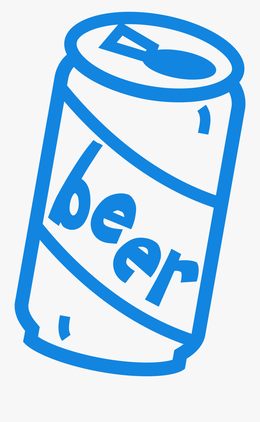 Cartoon Beer Can F4000, Transparent Clipart
