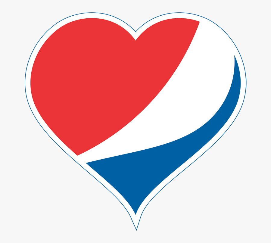 Pepsi Heart Logo, Transparent Clipart