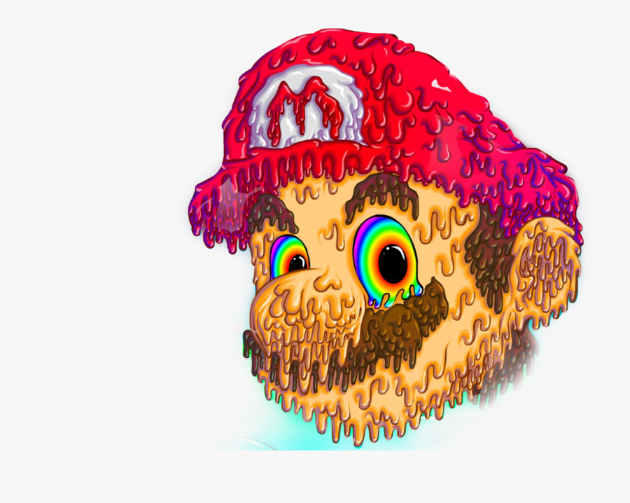 #mario #art #trippy #tumblr #png #pngtumblr #cool #rainbow - Funny Trippy, Transparent Clipart