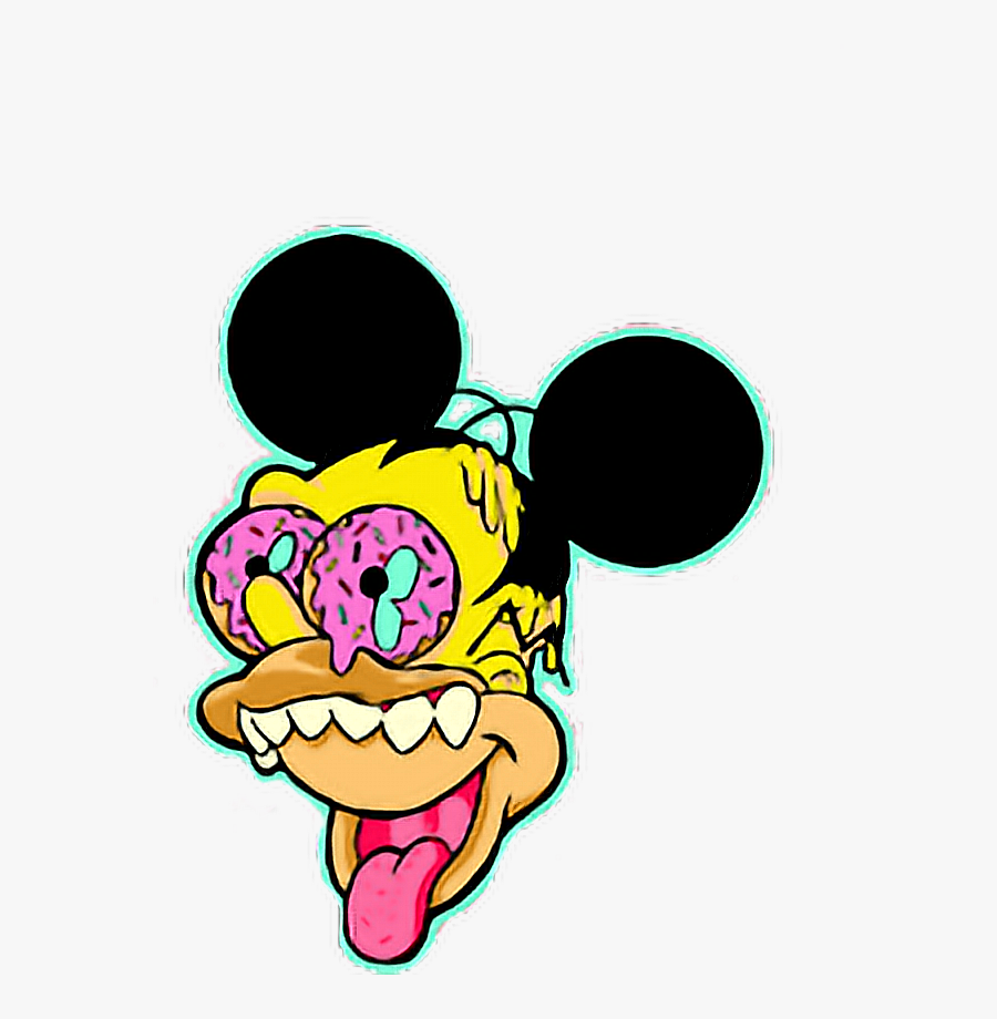 Mickey Mouse Trippy Drawing Clipart , Png Download - Trippy Mickey Mouse Art, Transparent Clipart