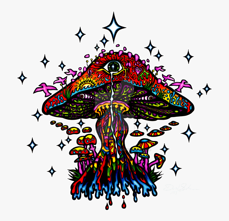 Drawing Shrooms Stoner Transparent Png Clipart Free - Psychedelic Images Transparent Background, Transparent Clipart