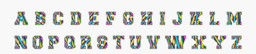Psychedelic Alphabet Clip Arts, Transparent Clipart