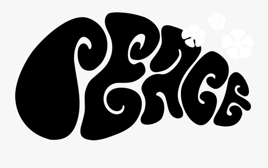 Clip Art Psychedelic Typography - Peace Psychedelic Font, Transparent Clipart