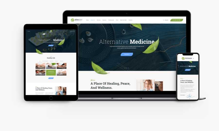 Herbal Medicine Wordpress Theme, Transparent Clipart