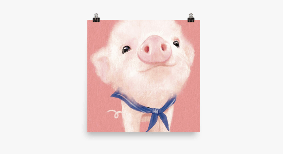 Watercolor Pig Auggie Lamb - Painting, Transparent Clipart
