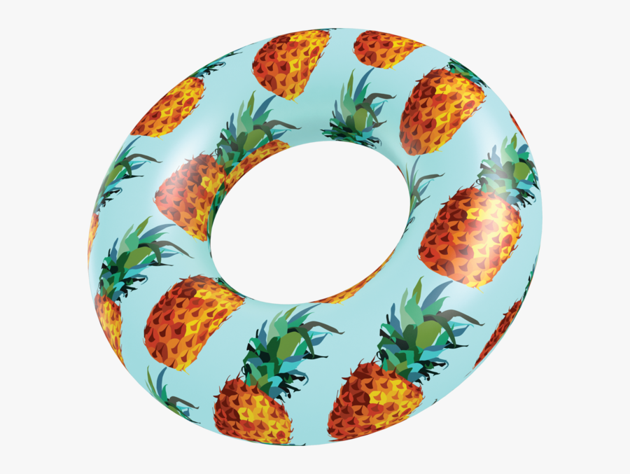 Retro Pineapple Beach & Pool Tube - Beach Tube Png, Transparent Clipart